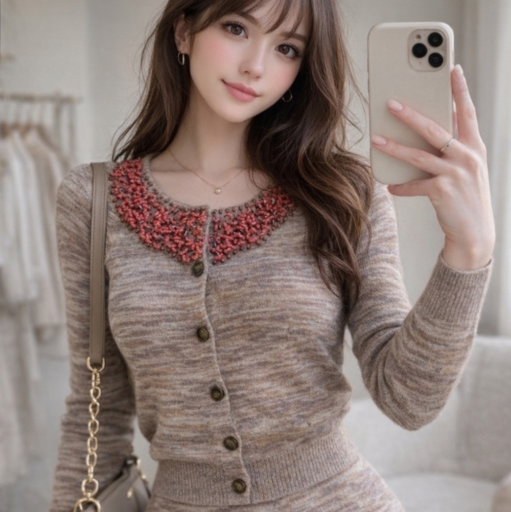 Moth Anthropologie Cocia Tones beaded cardigan S/P